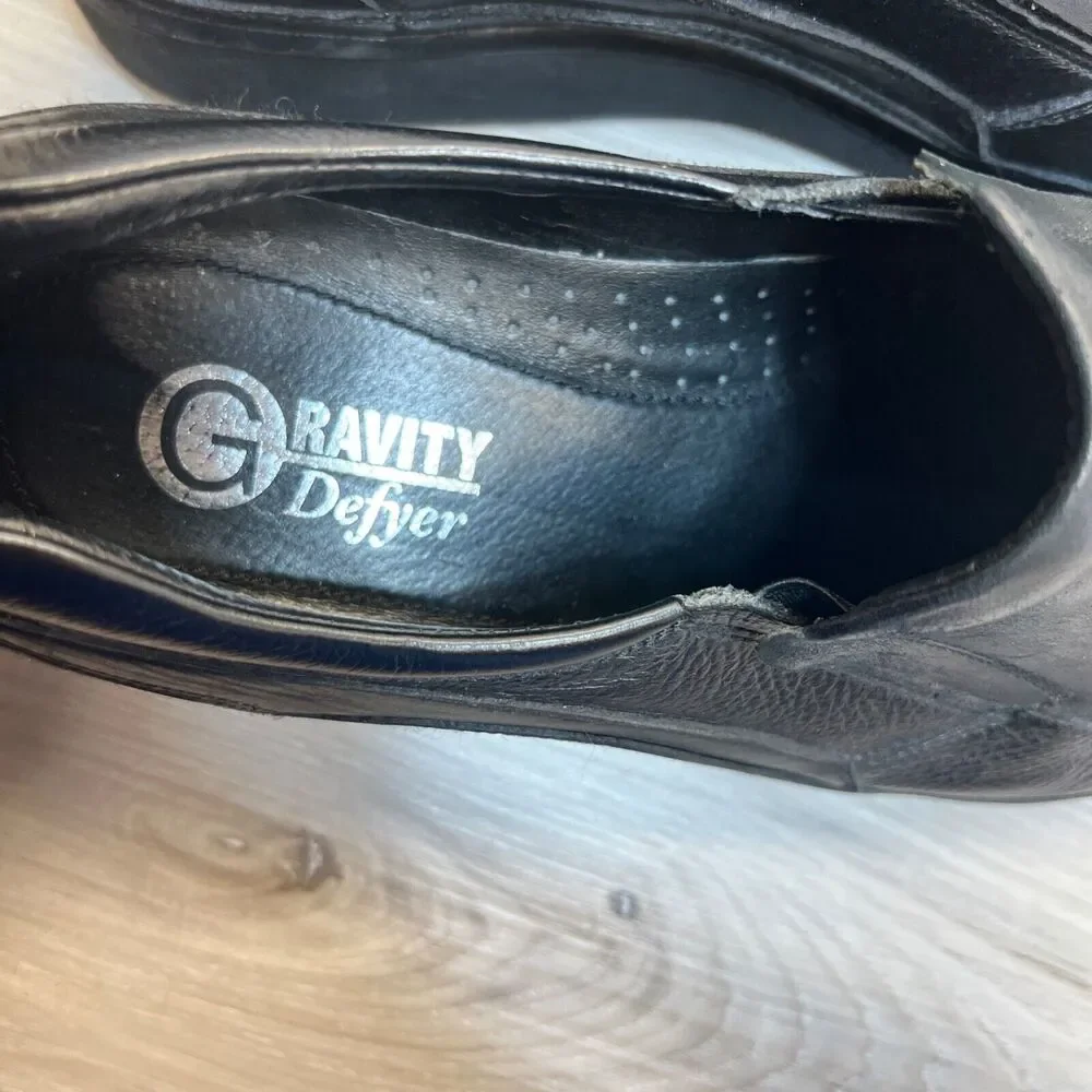 GDefy Gravity Defy Marseille Men Shoes Black 12 Leather‎ Slip On Comfort Loafers